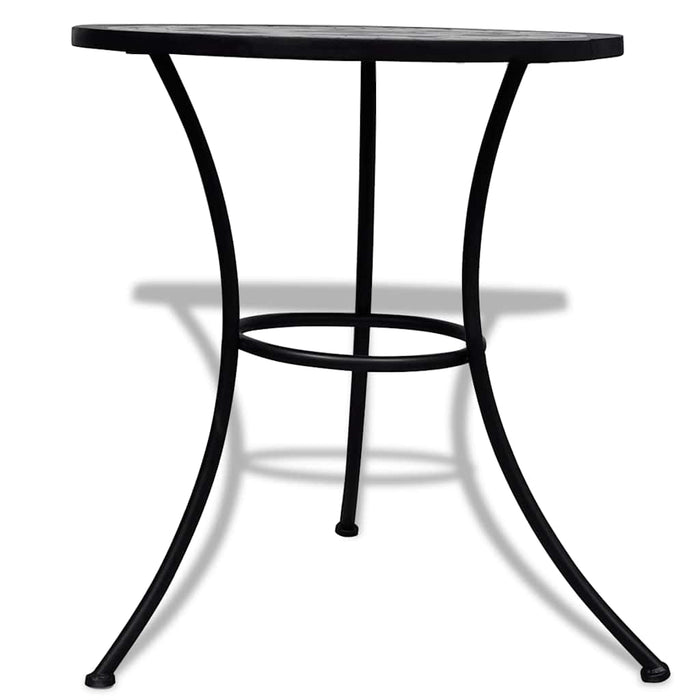 Masă de bistro, alb și negru, 60 cm, mozaic - WALTI WALTI