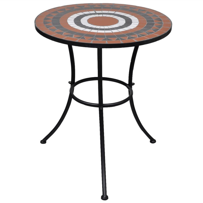 Masă de bistro, cărămiziu și alb, 60 cm, mozaic - WALTI WALTI