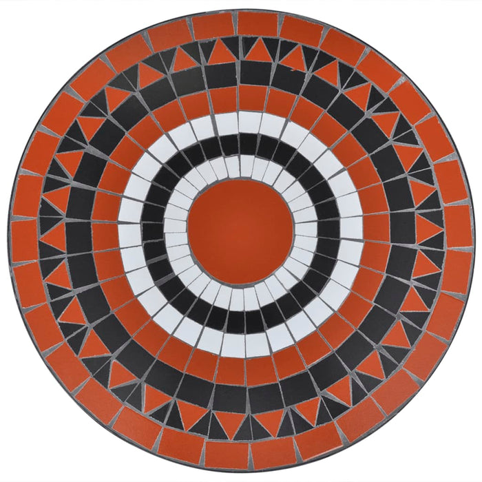 Masă de bistro, cărămiziu și alb, 60 cm, mozaic - WALTI WALTI