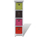 Poliță de depozitare cu coșuri multicolore, lemn de paulownia - WALTI WALTI