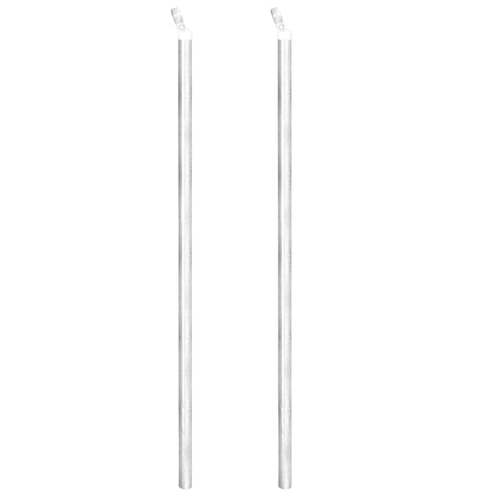 Gard din plasă cu stâlpi, argintiu, 15x1,25 m, oțel galvanizat - WALTI WALTI