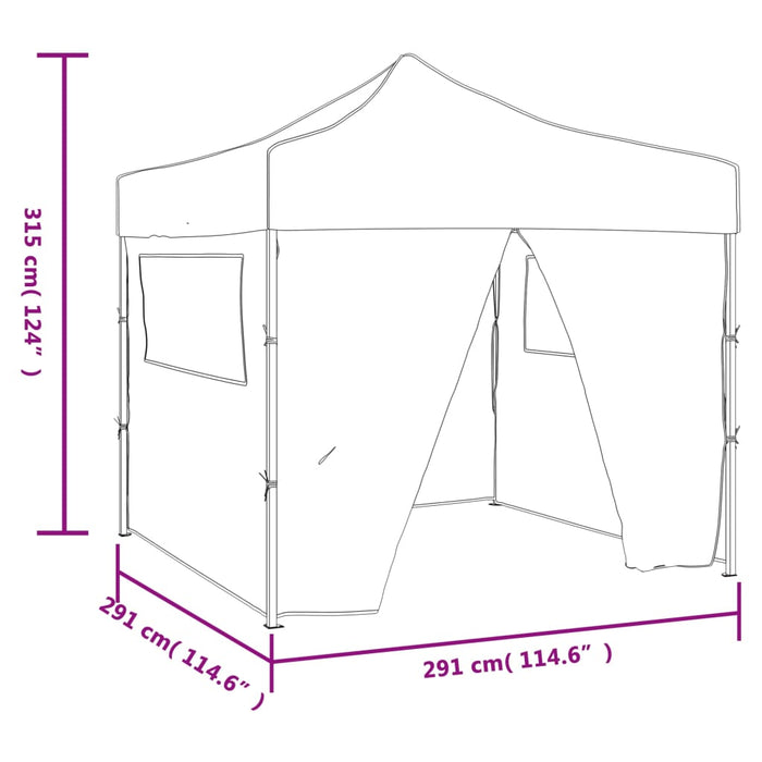 41468 vidaXL Green Foldable Tent 3 x 3 m with 4 Walls - WALTI WALTI