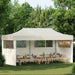Cort de petrecere pliabil pop-up, crem, 3 x 6 m - WALTI WALTI