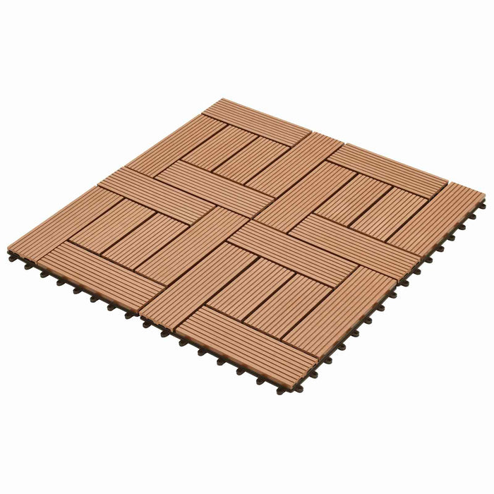 Plăci pentru Deck 11 pcs Maro 30 x 30 cm Lemn compozit - WALTI WALTI