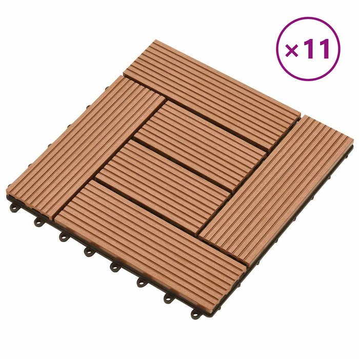 Plăci pentru Deck 11 pcs Maro 30 x 30 cm Lemn compozit - WALTI WALTI