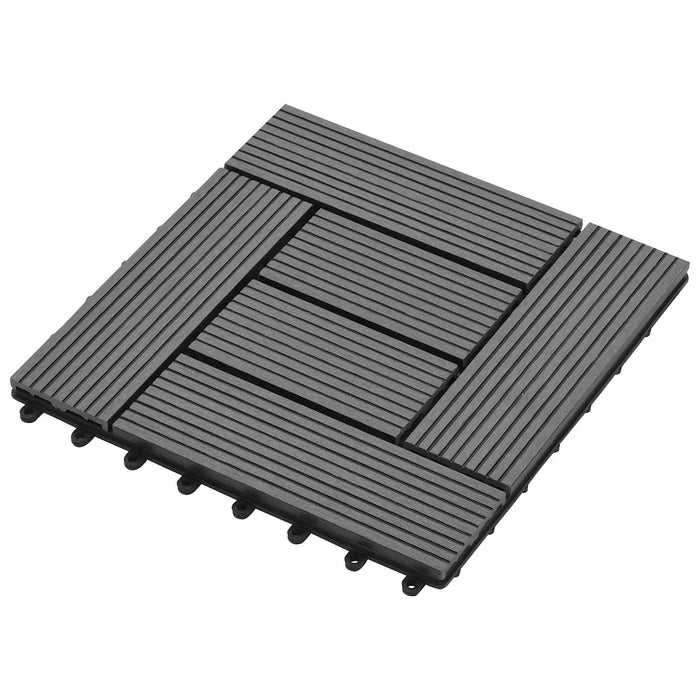 Plăci pentru Deck 11 pcs Gri 30 x 30 cm Lemn compozit - WALTI WALTI