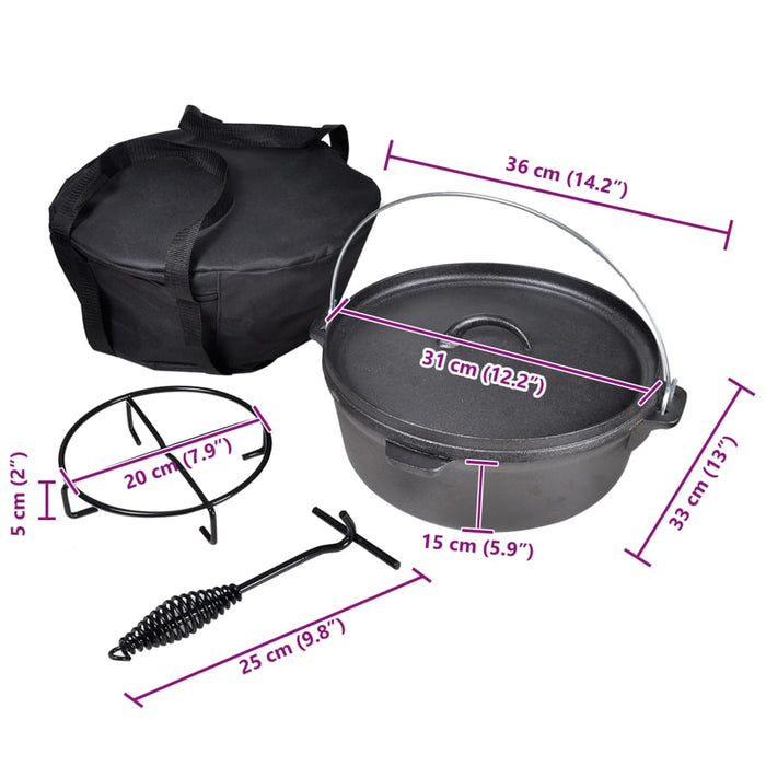 Cuptor olandez 5,6 L, cu accesorii - WALTI WALTI