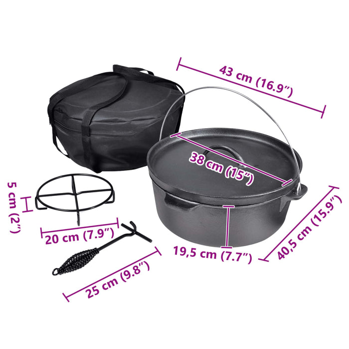 Cratiță din fontă cu accesorii 11,3 L - WALTI WALTI