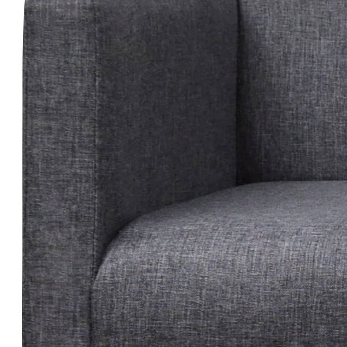 Bancă cu perne căptușite, textil, lemn de hevea, gri închis - WALTI WALTI