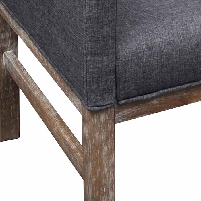 Bancă cu perne căptușite, textil, lemn de hevea, gri închis - WALTI WALTI