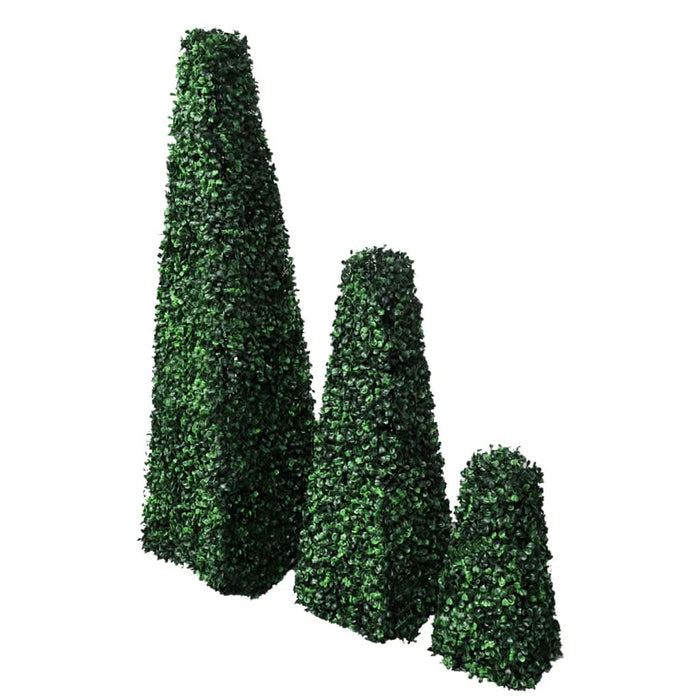 Set arbuști ornamentali artificiali piramidă pe tulpină, 3 buc. - WALTI WALTI