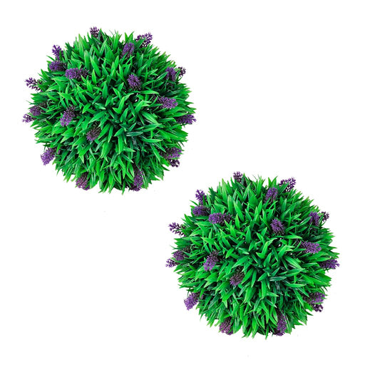 Set de 2 arbuști ornamentali artificiali, bilă cu lavandă, 30 cm - WALTI WALTI