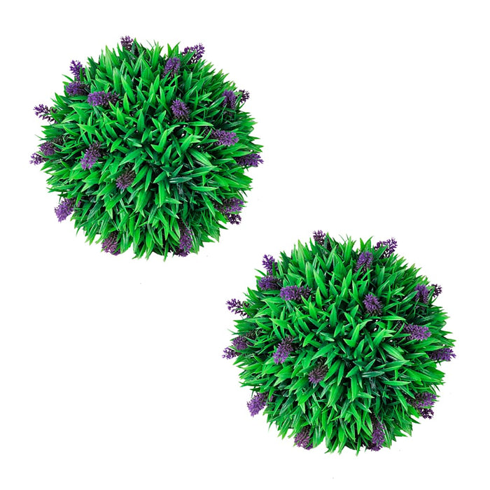 Set de 2 arbuști ornamentali artificiali, bilă cu lavandă, 30 cm - WALTI WALTI
