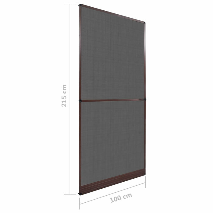 Ecran pentru Insecte cu Hinge Manual Maro și negru 100 x 215 cm - WALTI WALTI