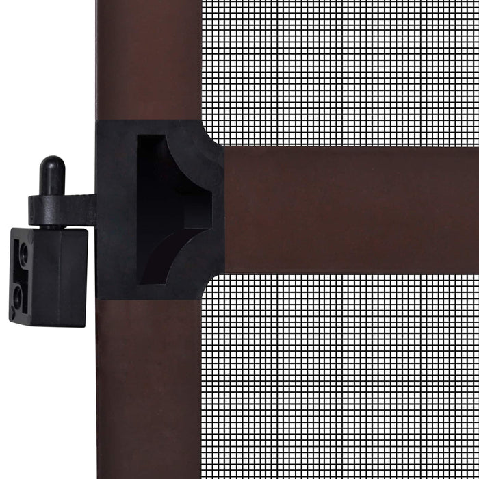 Ecran pentru Insecte cu Hinge Manual Maro și negru 120 x 240 cm WALTI