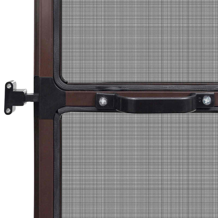Ecran pentru Insecte cu Hinge Manual Maro și negru 120 x 240 cm WALTI