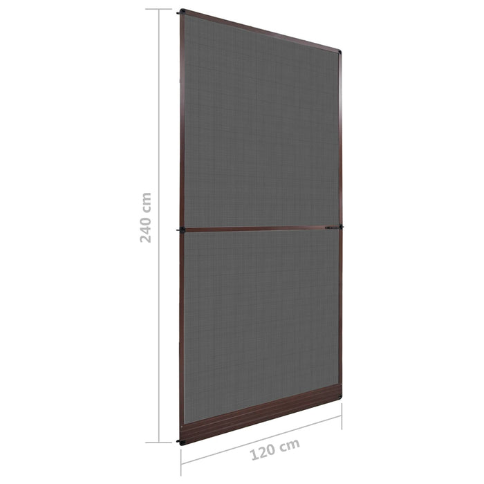 Ecran pentru Insecte cu Hinge Manual Maro și negru 120 x 240 cm WALTI