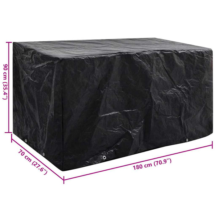 Husă mobilier grădină, 8 ocheți, 180x70x90 cm - WALTI WALTI