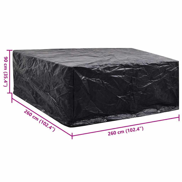Husă mobilier grădină, 10 ocheți, 260x260x90 cm - WALTI WALTI