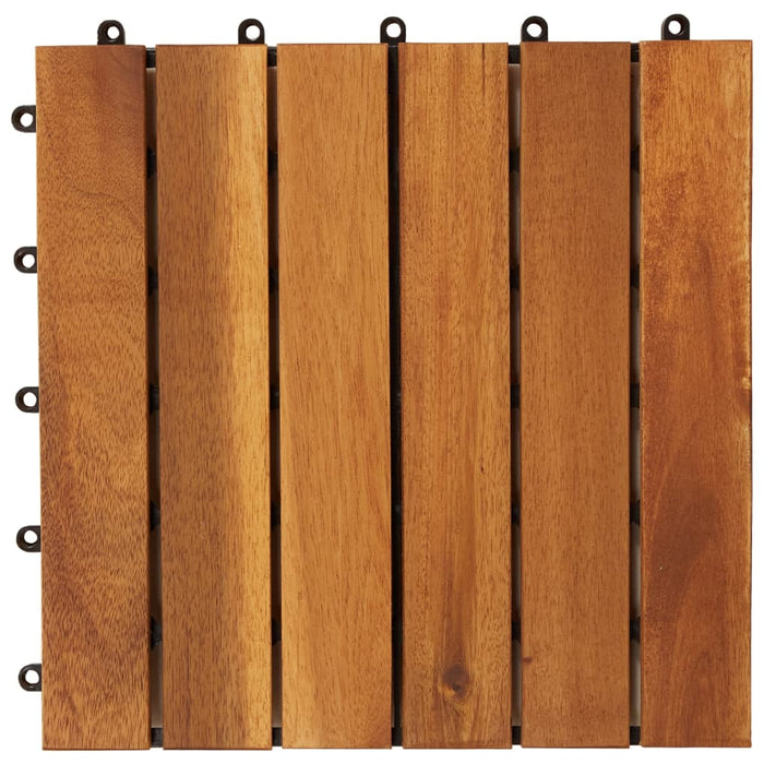 Set de 10 plăci din acacia 30 x 30 cm, model vertical - WALTI WALTI