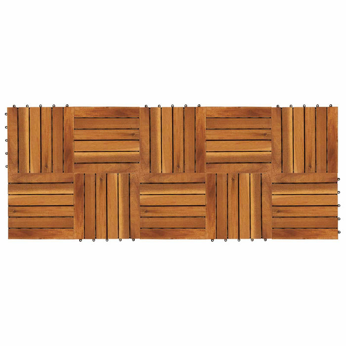 Plăci pentru Deck 10 pcs Maro 30 x 30 cm Lemn de Acacia - WALTI WALTI