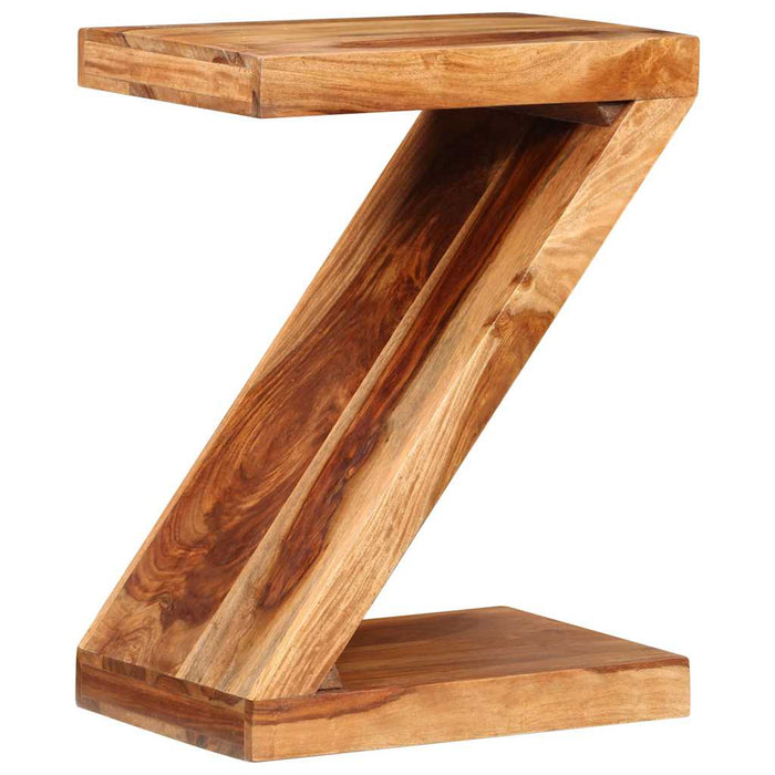 Masă laterală în formă de Z, lemn masiv de acacia WALTI