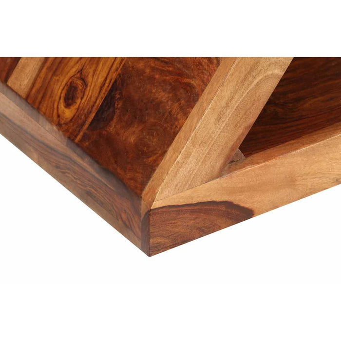 Masă laterală în formă de Z, lemn masiv de acacia WALTI