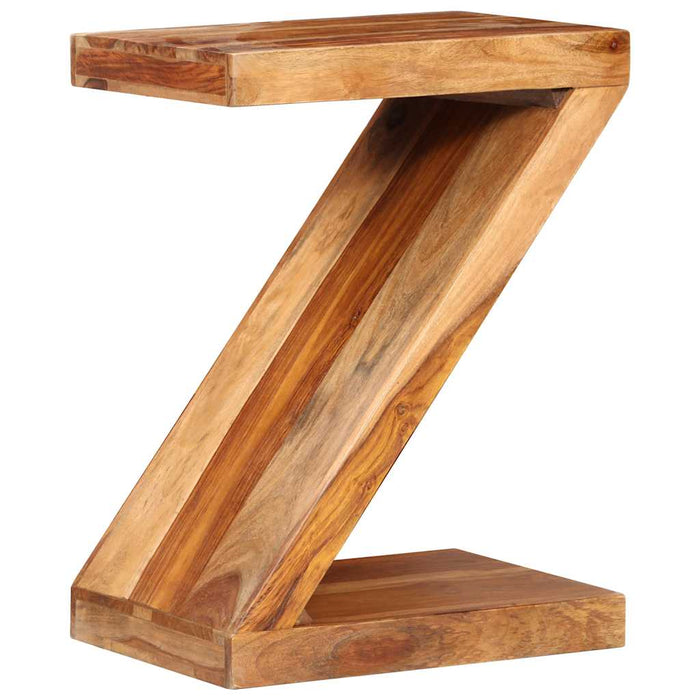 Masă laterală în formă de Z, lemn masiv de acacia WALTI