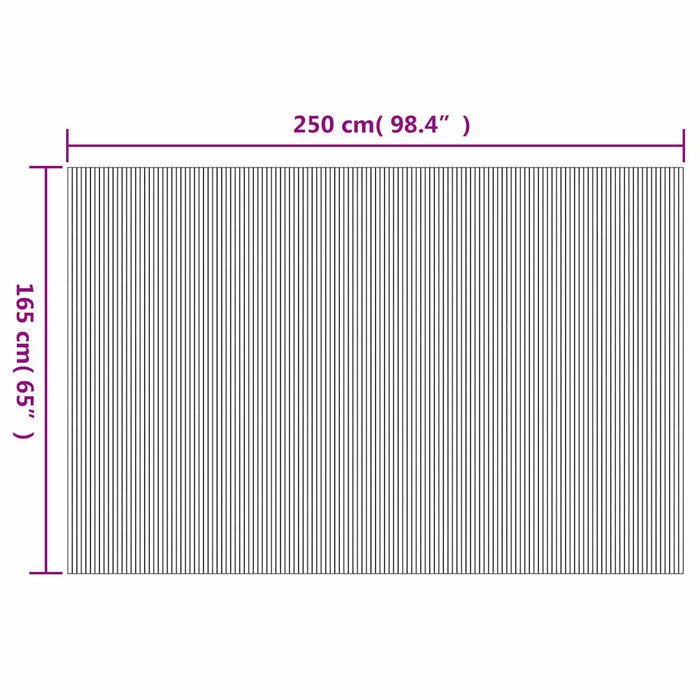 Paravan de cameră din bambus, culoare naturală, lățime 250 cm, înălțime 165 cm WALTI