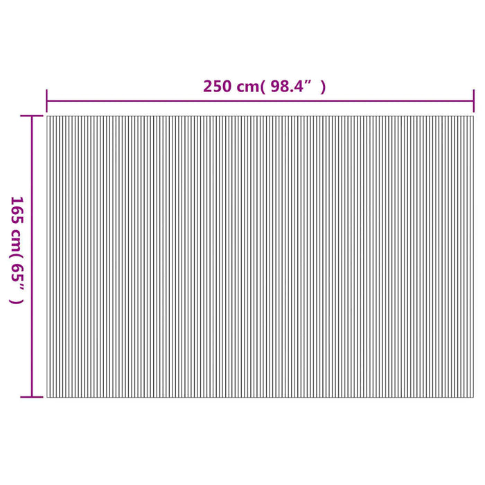 Paravan de cameră, alb, lățime 250 cm, înălțime 165 cm, bambus WALTI