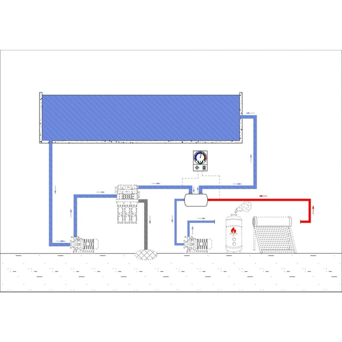 Schimbător de căldură pentru piscină 355 x 134 mm 40 kW - WALTI WALTI