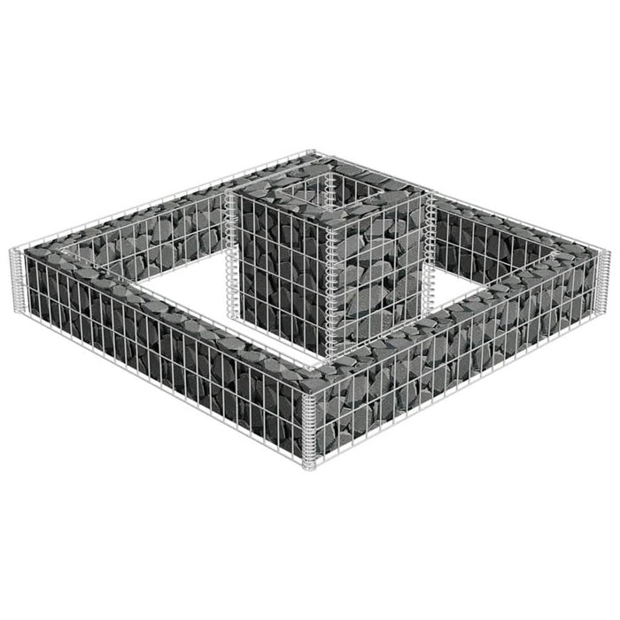 Jardinieră gabion, 120 x 120 x 20 cm, oțel galvanizat - WALTI WALTI