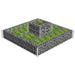 Jardinieră gabion, 120 x 120 x 20 cm, oțel galvanizat - WALTI WALTI