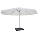Umbrelă de soare de grădină din aluminiu cu bază portabilă, alb - WALTI WALTI