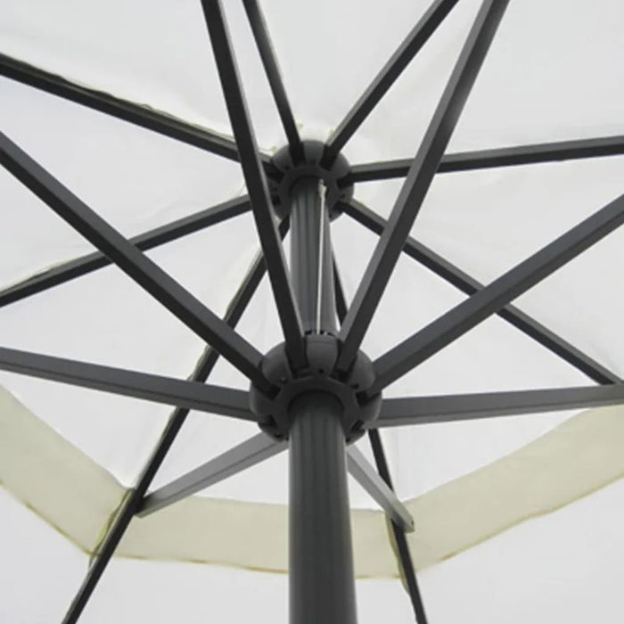 Umbrelă de soare de grădină din aluminiu cu bază portabilă, alb - WALTI WALTI