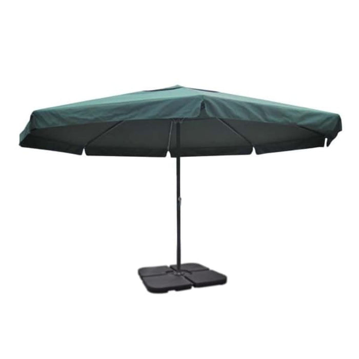 Umbrelă de soare de grădină din aluminiu, bază portabilă, verde - WALTI WALTI