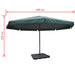 Umbrelă de soare de grădină din aluminiu, bază portabilă, verde - WALTI WALTI