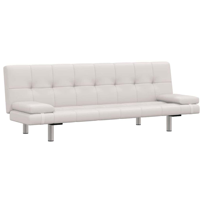 Canapea extensibilă 2 perne, piele artificială, reglabil, crem - WALTI WALTI