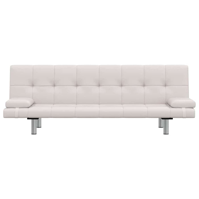 Canapea extensibilă 2 perne, piele artificială, reglabil, crem - WALTI WALTI