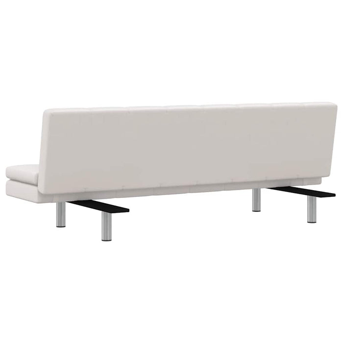 Canapea extensibilă 2 perne, piele artificială, reglabil, crem - WALTI WALTI