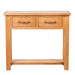 Masă consolă cu 2 sertare, 83x30x73 cm, lemn masiv de stejar - WALTI WALTI