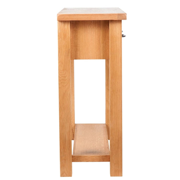 Masă consolă cu 2 sertare, 83x30x73 cm, lemn masiv de stejar - WALTI WALTI