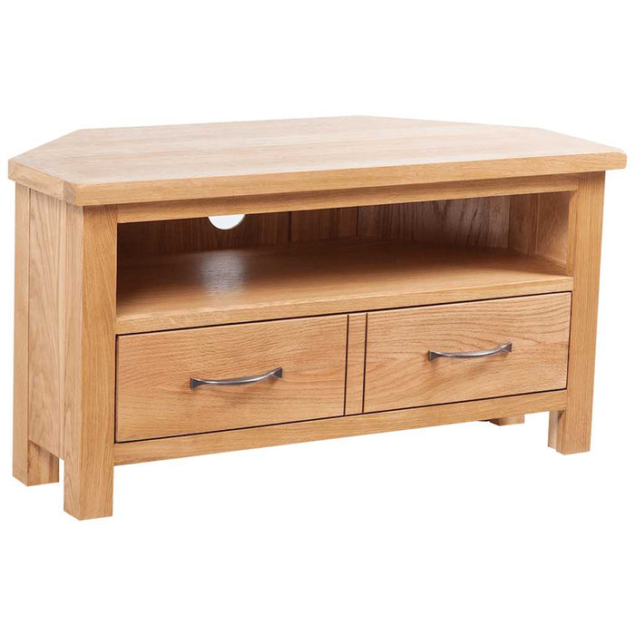 Comodă TV cu sertar, 88 x 42 x 46 cm, lemn masiv de stejar WALTI