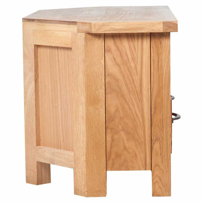 Comodă TV cu sertar, 88 x 42 x 46 cm, lemn masiv de stejar WALTI