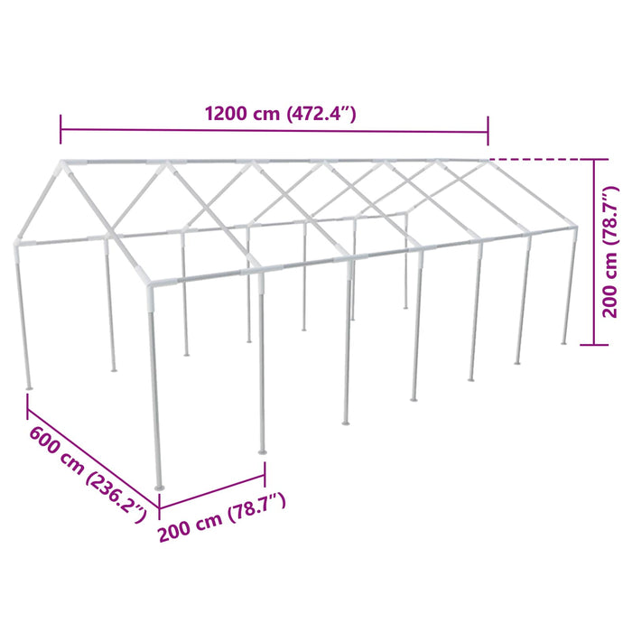 Material pentru cort fără cadru Alb 12 x 6 m PE - WALTI WALTI