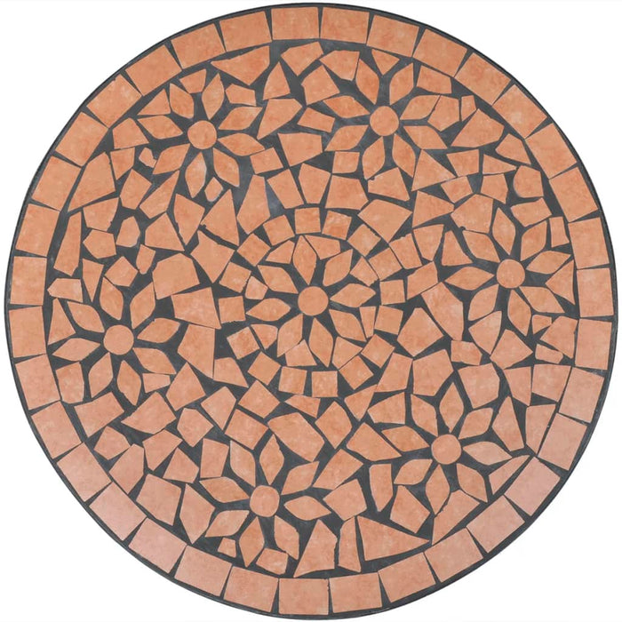 Set mobilier bistro, 3 piese, cărămiziu, plăci ceramice - WALTI WALTI