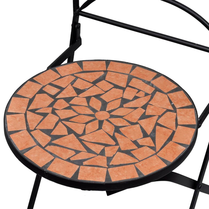 Set mobilier bistro, 3 piese, cărămiziu, plăci ceramice - WALTI WALTI