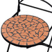 Set mobilier bistro, 3 piese, cărămiziu, plăci ceramice - WALTI WALTI