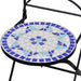 Set mobilier bistro, 3 piese, albastru/alb, plăci ceramice - WALTI WALTI