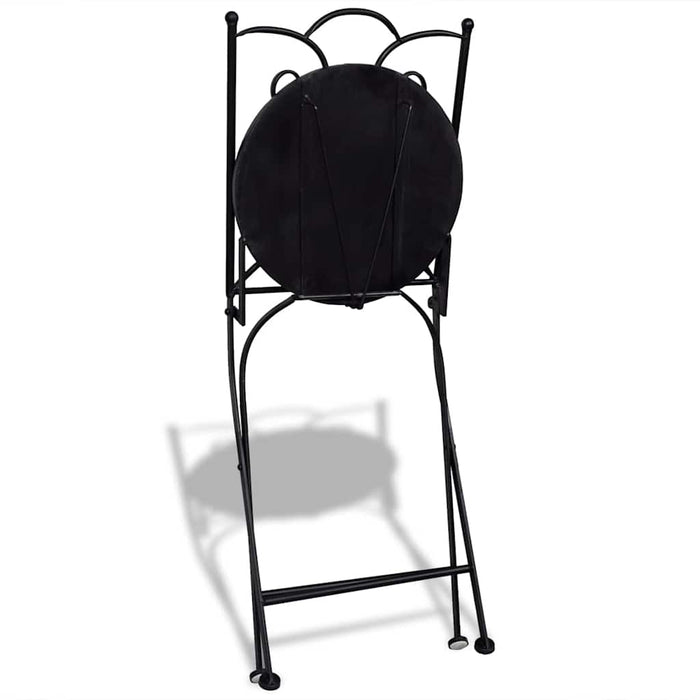 Set mobilier bistro, 3 piese, albastru/alb, plăci ceramice - WALTI WALTI